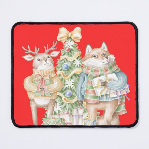Item preview, Deer and Fox in Christmas Mood designed and sold by captainpeakart.