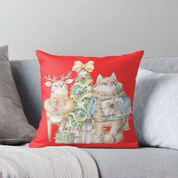 Item preview, Deer and Fox in Christmas Mood designed and sold by captainpeakart.