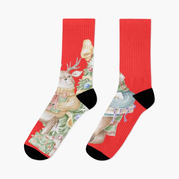 Item preview, Deer and Fox in Christmas Mood designed and sold by captainpeakart.