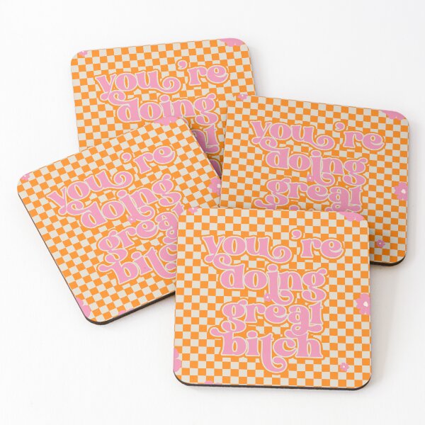 Item preview, You Are Doing Great Bitch - 70s Orange Checks (xii 2021) designed and sold by cadinera.