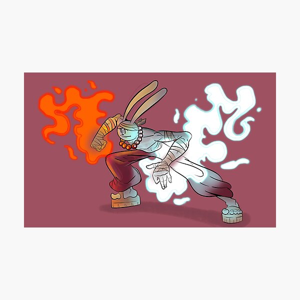 Item preview, rabbit monk of fire and ice designed and sold by nikolasso.