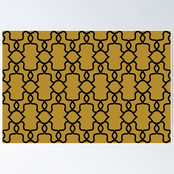 Item preview, Black and Golden Brown Ornamental Shape Pattern 4 Pairs Dulux 2022 Popular Colour Healing Spice designed and sold by ColorOfTheYears.
