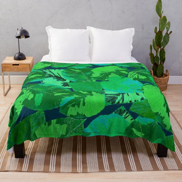 Item preview, Tropical Leaves on Blue designed and sold by AmeyCamp.
