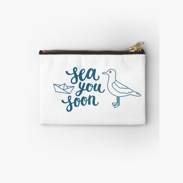 Item preview, Sea you soon hand lettering on white background designed and sold by Darina Gulbina.