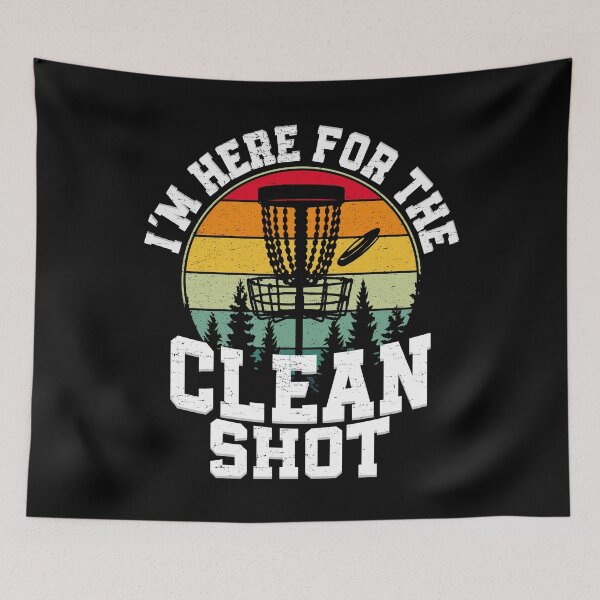Item preview, Funny Vintage Disc Golf Distressed Frisbee golf I'm here for the clean shots designed and sold by YAHIA-14.