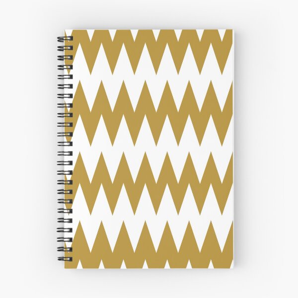 Item preview, Golden Brown and White Zig Zag Line Stripe Pattern Pairs Dulux 2022 Popular Colour Healing Spice designed and sold by ColorOfTheYears.