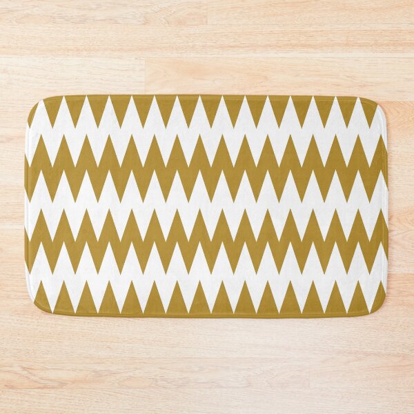 Item preview, Golden Brown and White Zig Zag Line Stripe Pattern Pairs Dulux 2022 Popular Colour Healing Spice designed and sold by ColorOfTheYears.