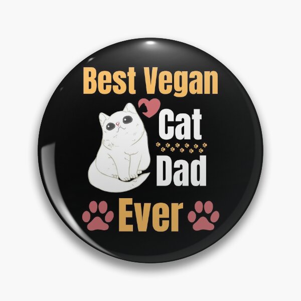 Item preview, Best Vegan Cat Dad Ever Funny Quote designed and sold by Kaladzishop.