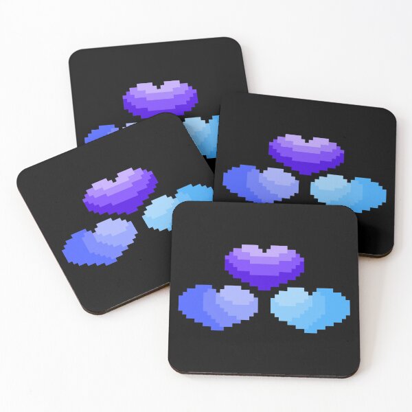Item preview, 80s Vibe Pixel Hearts, Blues designed and sold by rin3d .