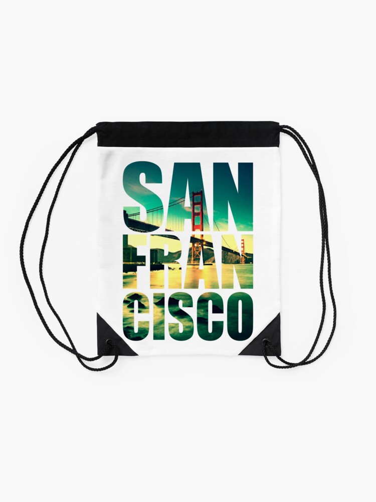 Alternate view of San Francisco, Golden Gate Drawstring Bag