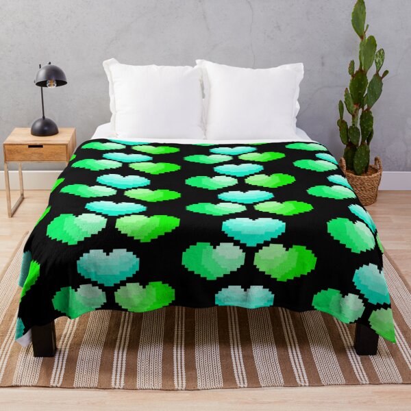 Item preview, 80s Vibe Pixel Hearts, Greens designed and sold by rin3d .