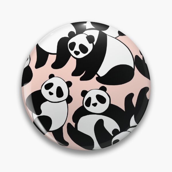 Item preview, Black and White Panda Playground on Pink designed and sold by Dominiquevari.