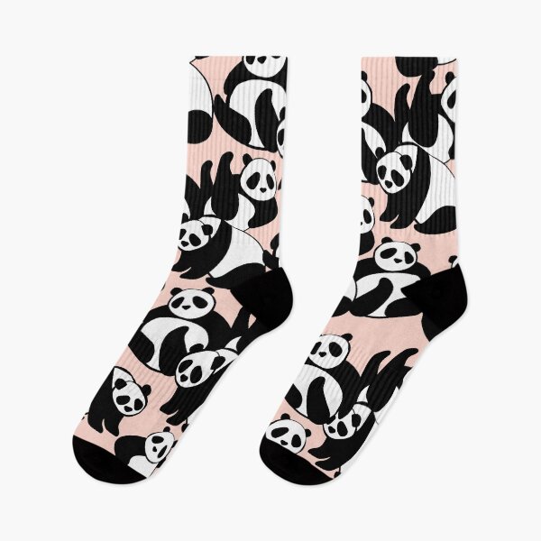 Item preview, Black and White Panda Playground on Pink designed and sold by Dominiquevari.