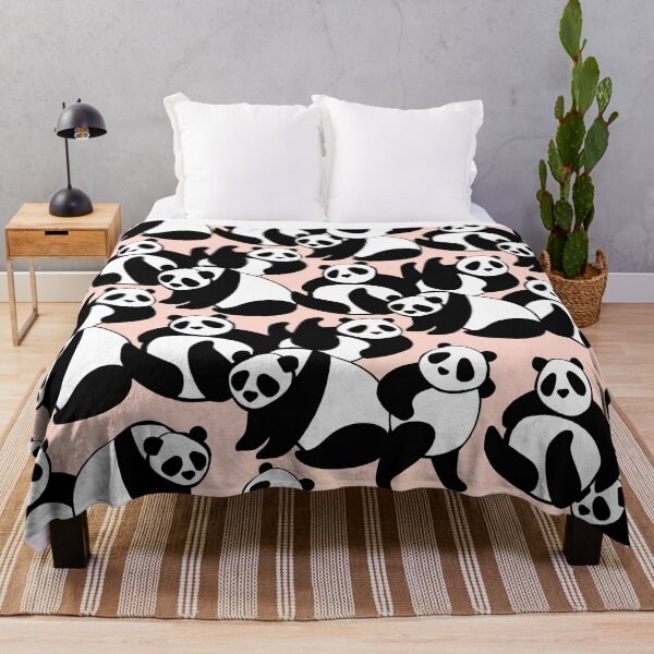Item preview, Black and White Panda Playground on Pink designed and sold by Dominiquevari.