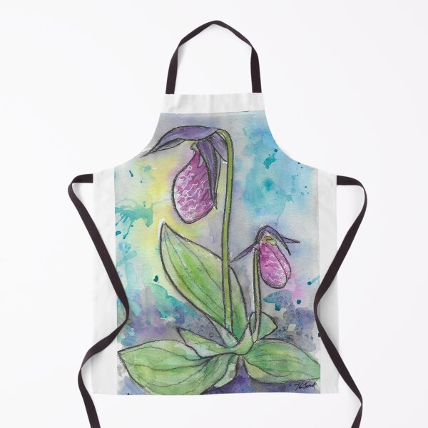 Item preview, Lady Slipper Charcoal & Watercolor designed and sold by WildWingAcres.