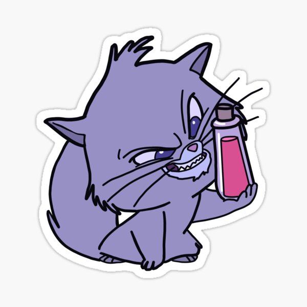 Yzma Cat With Poison Bottle Sticker