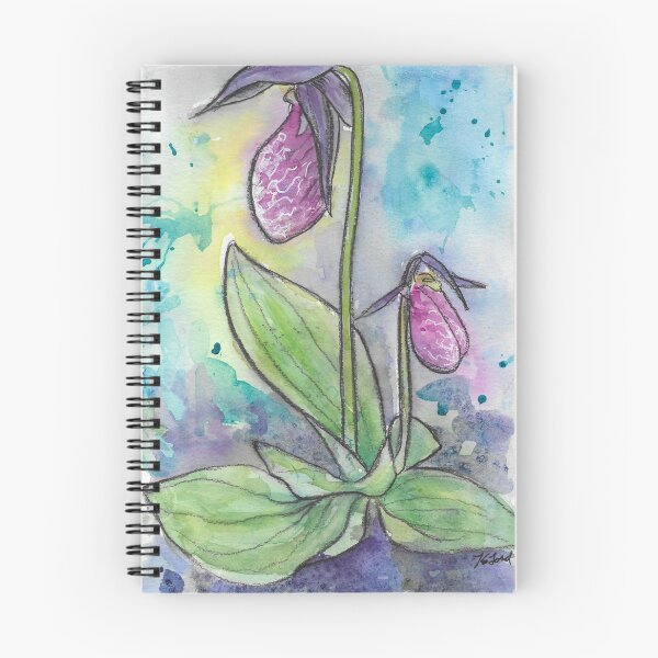 Item preview, Lady Slipper Charcoal & Watercolor designed and sold by WildWingAcres.