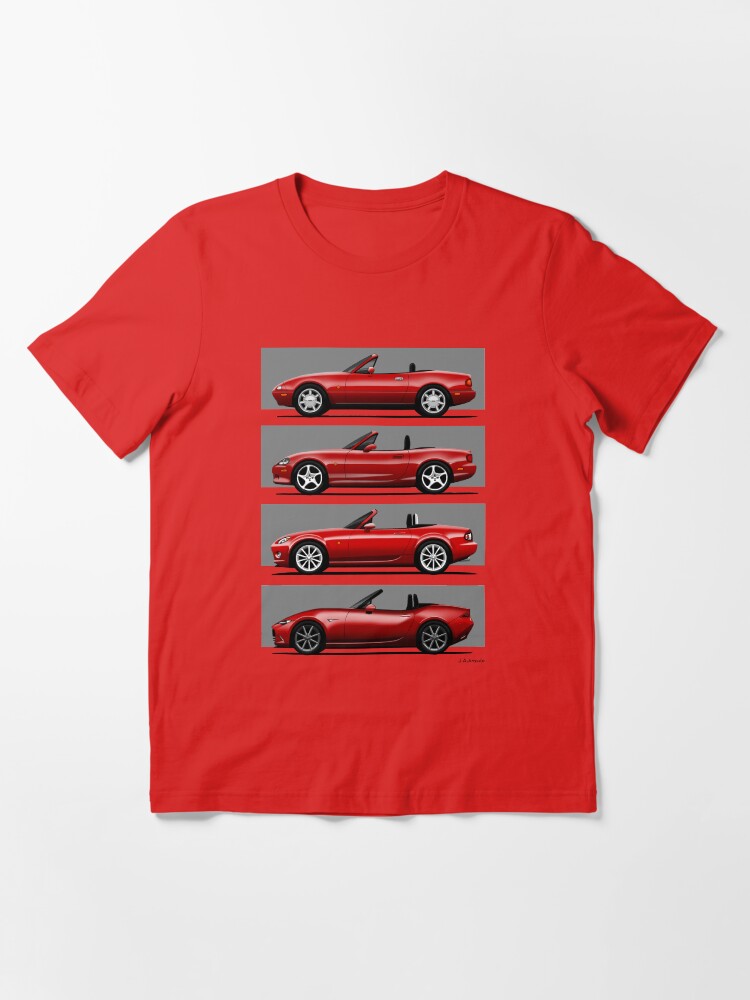 "The four generations of the classic roadster convertible sports car" T