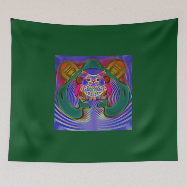 Item preview, Owl motley hearted owl to love - digital art design designed and sold by kikidu21.