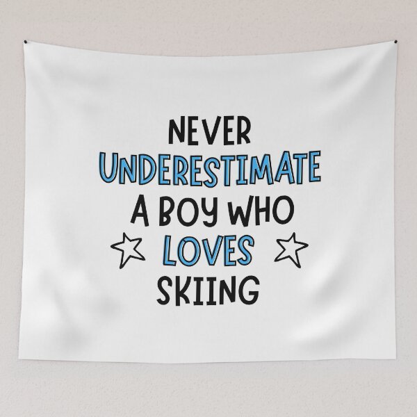 Item preview, Never underestimate a boy who loves skiing designed and sold by TheGreenGoat.