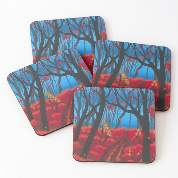 Item preview, Autumn Path Through Fiery Trees designed and sold by Rivermoonarts.