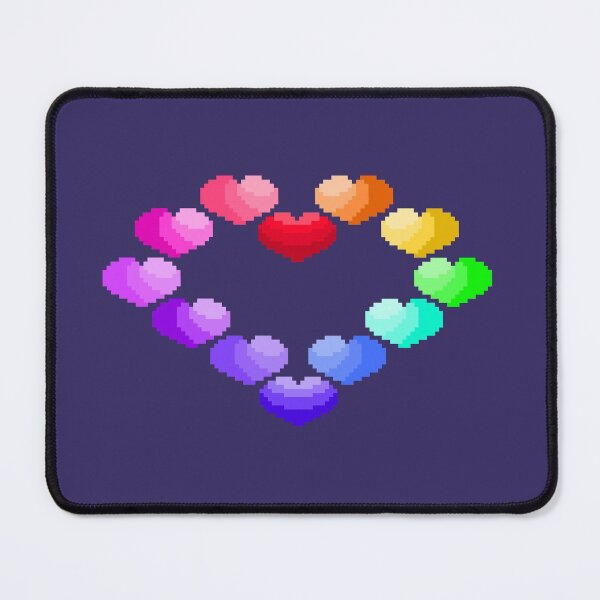 Item preview, 80s Vibe Rainbow Pixel Heart in a Heart designed and sold by rin3d .