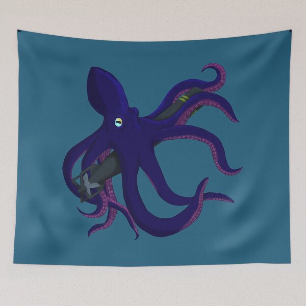 Item preview, Octopus with a Torpedo  designed and sold by DrawvaNova.