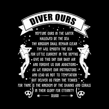 Diver Ours Divers Prayer Funny Scuba Diving Liveaboard Greeting Card by  Strong Print Designs