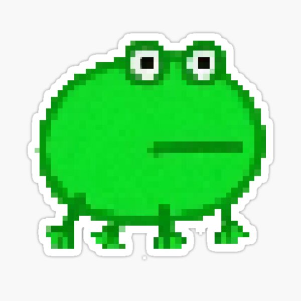 Awkward Pixelated Frog Sticker