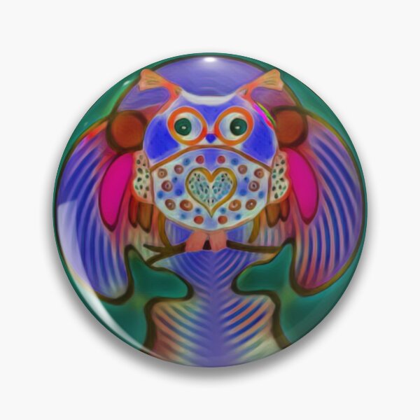 Item preview, Owl motley hearted owl to love - digital art design designed and sold by kikidu21.