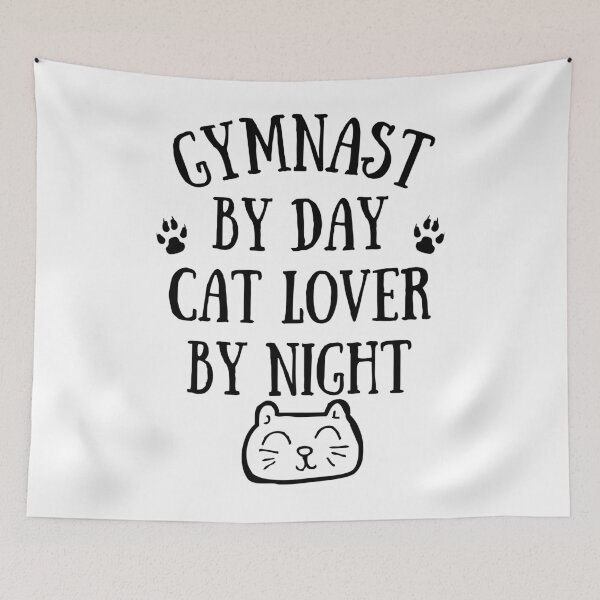 Item preview, Gymnast by day. Cat lover by night designed and sold by TheGreenGoat.
