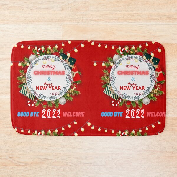 Item preview, Happy new year and Happy merry chrismast / Welcome 2022 Good bye 2021/ Eat, drink, and be merry design designed and sold by ZaqGum.