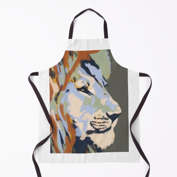 Item preview, Lion head in green, blue and red designed and sold by StudioCarper.
