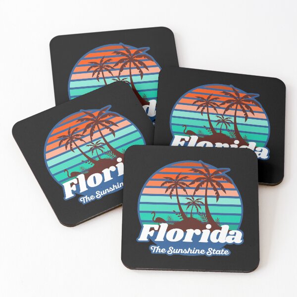 Item preview, Florida The Sunshine State. Florida Beach Palm Tree Flamingo Silhouette designed and sold by PrintNJoy.