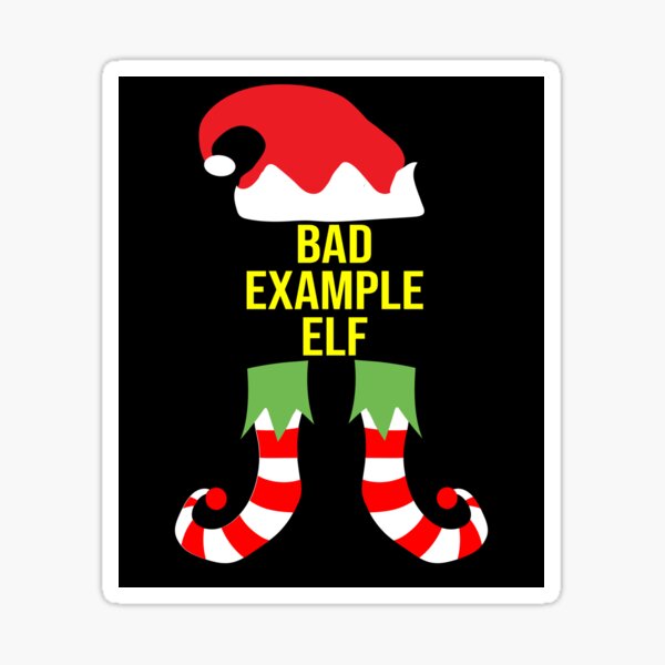 Evil Christmas Elf Troll Cartoon Kids Gift Car Bumper Vinyl Sticker Decal  4X5