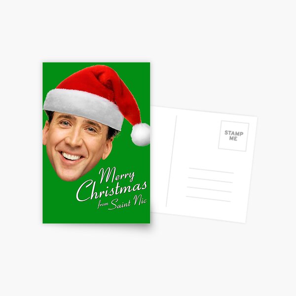 Merry Christmas from St Nic-olas Cage Postcard