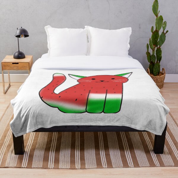 Artikelvorschau, Wassermelonenkatze - schwarzer Umriss entworfen und verkauft von CosmoCatDesigns.