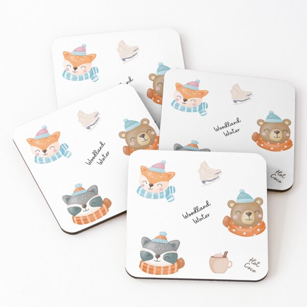 Item preview, Winter Woodland Animals with Hot Chocolate Sticker Pack designed and sold by nadiahaq.