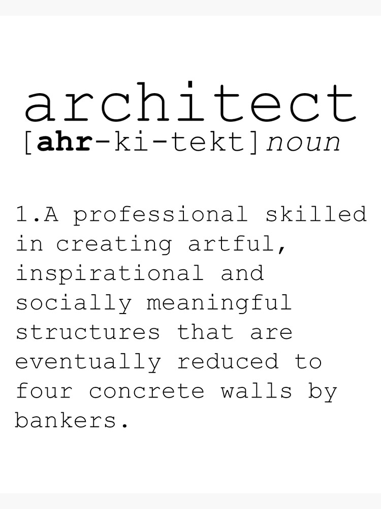 "Architect definition dictionary art print dictionary art office decor