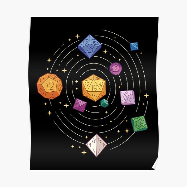 Space Dice Solar System Poster