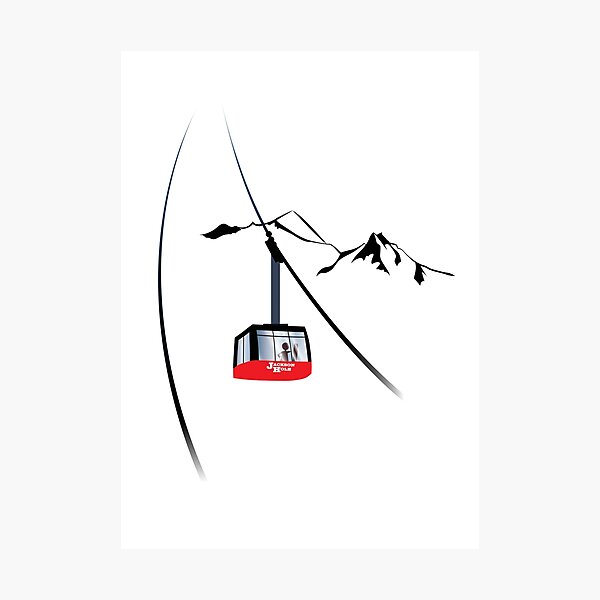 Item preview, Jackson Hole Cable car mountain leewarddesign designed and sold by leewarddesign.