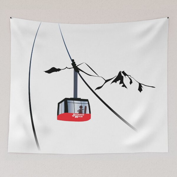 Item preview, Jackson Hole Cable car mountain leewarddesign designed and sold by leewarddesign.