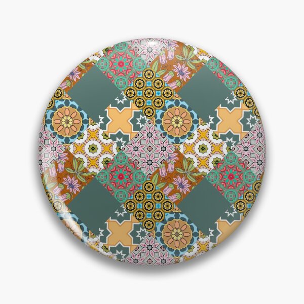 Item preview, Patchwork,mosaic,flowers,azulejo,quilt,Portuguese style art designed and sold by MariaMarinova.
