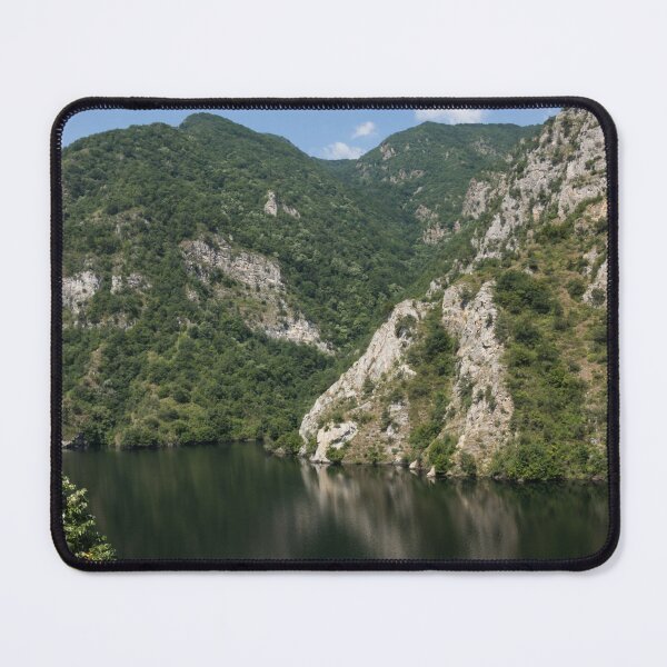 Item preview, Hot Summer Limestone Cliffs - a Mountain Lake Reflection designed and sold by Georgia Mizuleva.