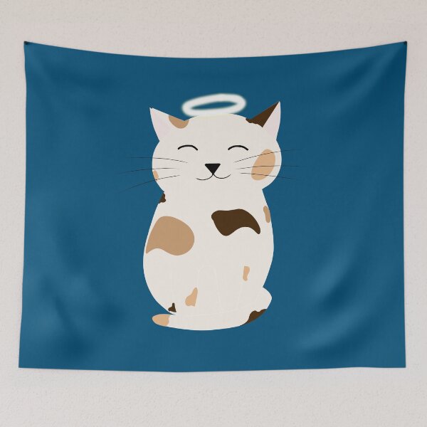 Item preview, Angel Cat - Blue designed and sold by CosmoCatDesigns.