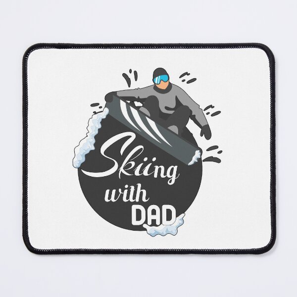Item preview, Skiing with dad, gray snowboarder designed and sold by Designer-amjed.