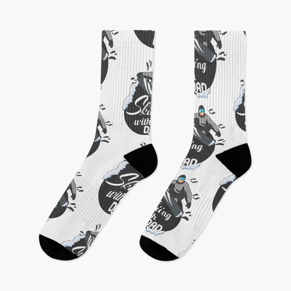 Item preview, Skiing with dad,  gray snowboarder designed and sold by Designer-amjed.