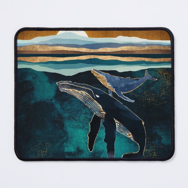 Item preview, Baleines au clair de lune designed and sold by spacefrogdesign.