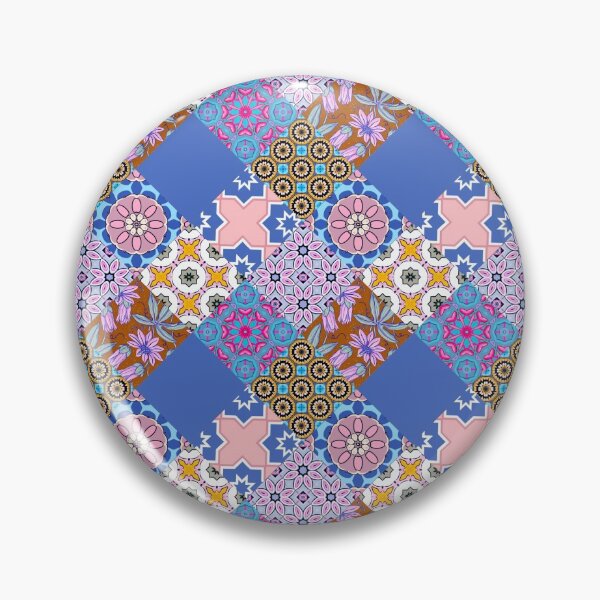 Item preview, Patchwork,mosaic,flowers,azulejo,quilt,Portuguese style art designed and sold by MariaMarinova.