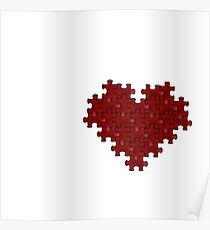 Puzzle Heart Poster